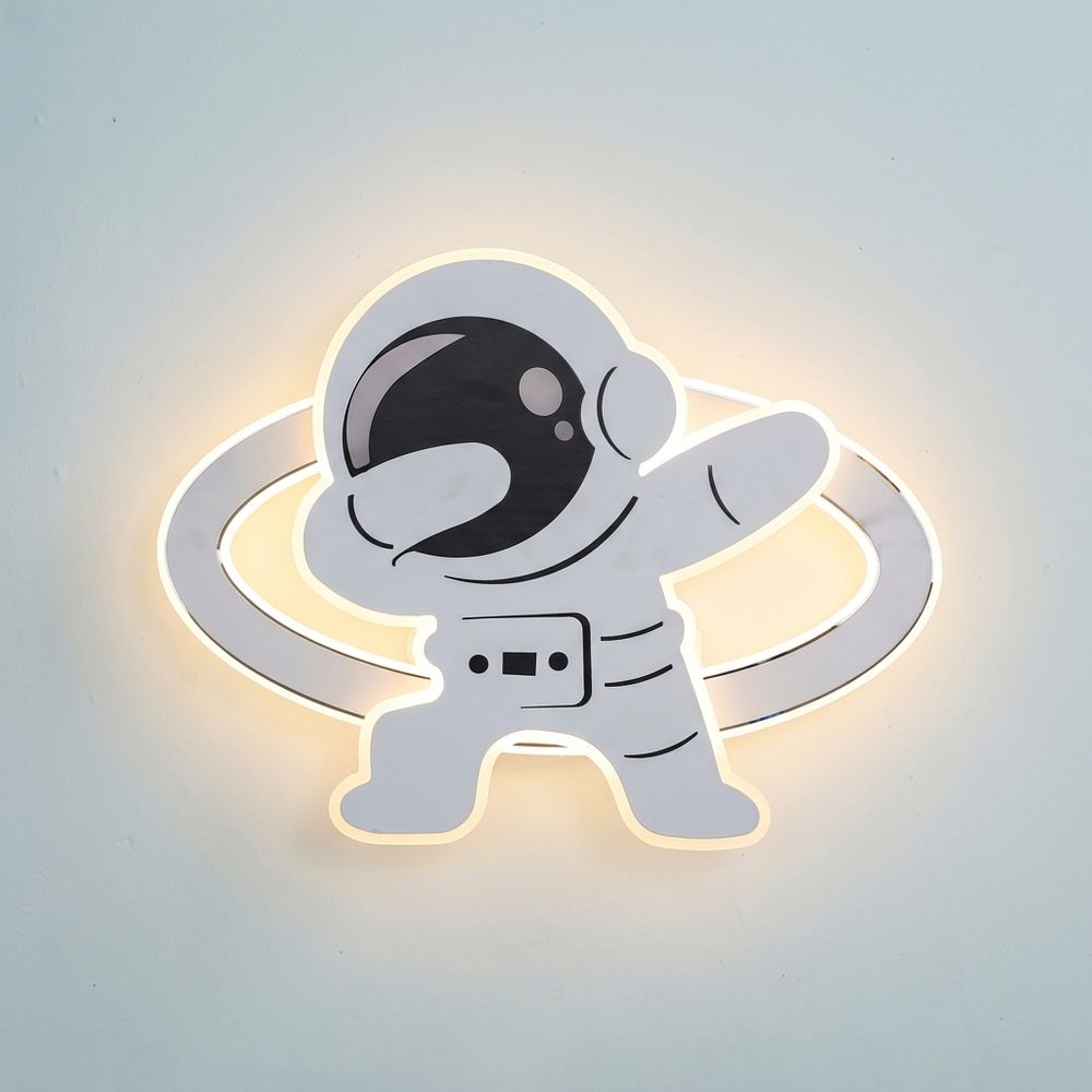 Space Kids Wall Lamp – Metal – White